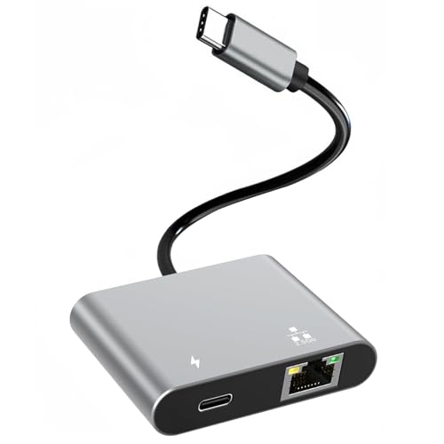 Adattatore USB C Ethernet 2.5 Gbps,PD100W, Adattatore di Rete a RJ45 100/1000/2500 Mbps, Adattatore LAN 2.5 Gigabit, 2500Mbps USB C Ethernet Adapter,Compatibile con Windows 11/10/Linux/MacOS/ChromeOS
