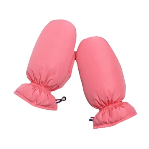RNXRZANK Down Mittens for Cold Weather Activities - Gloves for Men and Women, Ideal for Skiing and Riding, Pink