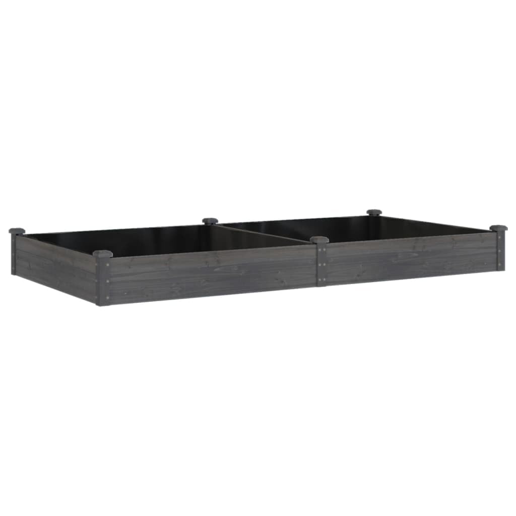 VIDAXL Raised Garden Bed - Fir Wood - Brown - 25 x 240 x 120cm