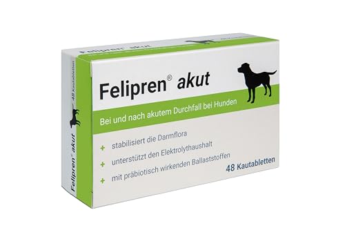 Felipren akut Kautabletten für Hunde bei und nach Durchfall Unterstützung der Darmflora Durchfallmittel 48 Stück