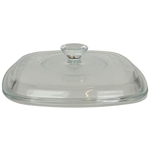Corning Ware  Pyrex Clear Square Glass Lid  Clear   6 12 Width   A-7-C 