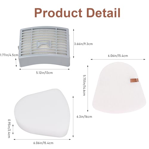 Image of Vacuum Filters Replacement for Shark Powered Lift-Away DLX NV580 Series NV581, NV581Q, NV585, NV586, 1 HEPA Filter, 2 Foam & 2 Faux Felt Filters - Compare to Part # XFFT580 & XHEP580