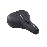 sillin bicicleta comodo hombre Corte anatómico Dansi Fahrradsattel, Model Trekking, mit Gel, anatomische Aussparung, Elastomerfederung, Schwarz Sillín de Bicicleta, anatómico, suspensión elastómera, Color Negro, Unisex Adulto, Talla única