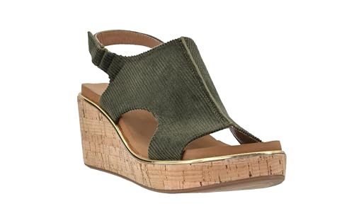 Image of Corkys Footwear Womens Carley Wedges, Featuring Corkys EVA Foam Cushioned Insoles, A 2.5 Inch Heel, Lightweight For All Day Wear, And Hook And Loop Closure