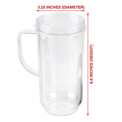 2 Pack de Vasos Altos de 22 oz con Tapa para Licuadora miniatura 4