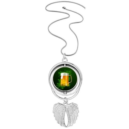 Collier ailes d'ange Saint-Patrick Irlande anti-noircissement pour peau sensible