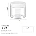 TUZAZO 48 Pack 6 Oz Plastic Jars with White Lids, 6oz Small Plastic Containers with Lids for Cosmetic Makeup Beauty Products, Slime, Sample, Travel, BPA Free | Wide Mouth | Refillable