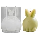 Silikonform Ostern Hase 3D Eiform, Silikonformen Gießformen Ostern Kerzenform, Silikonform Osterhase Kerze, Kerzengießform Oster Hasen Herz, Kerzenformen Silikon Osterei, Kerzenformen zum Gießen (A)