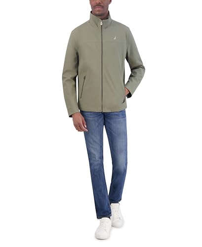 Nautica Men's Golf Jacket – Casual Wear Windbreaker Jacket, Olive, Regular, X-Large