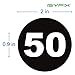 iSYFIX Black Consecutive Number Stickers – 1 to 50, 2-inch, 1 Set – Vinyl Self Adhesive Premium Decal. Ideal for Inventory, Storage, Organizing, Boxes, Bins, Toolbox, Lockers & More, Indoor/Outdoor