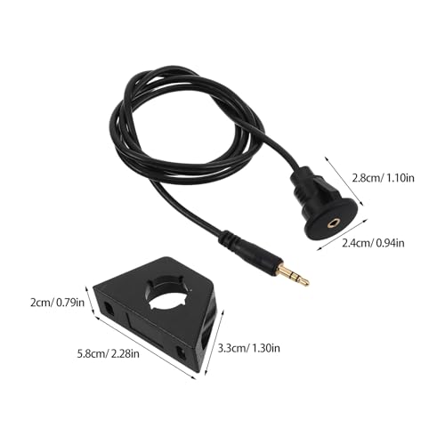 Cable de audio de 3.5mm para montaje en panel, 1m miniatura 2