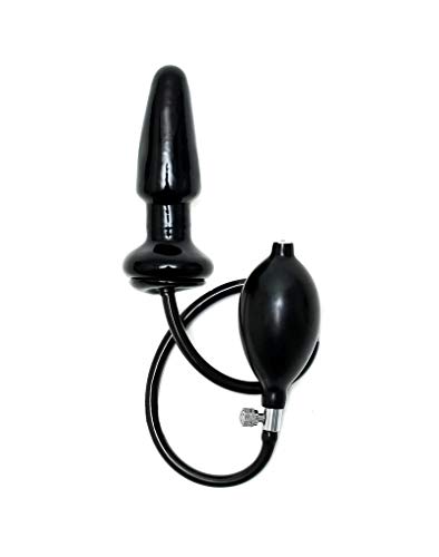 Rimba Bondage Play Buttplug gonflable petit avec âme massive Noir Ø 3.8-7.3 x 12 cm