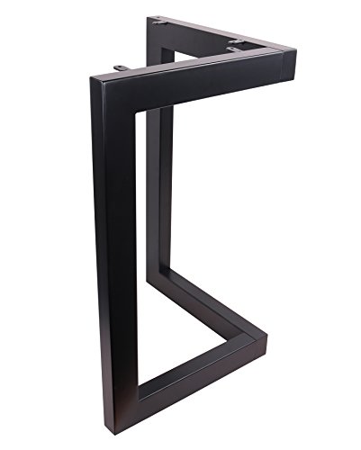 ECLV 28" Dining Table Legs, L-Shaped Steel Table Legs, Country Style Table Legs,Office Table Legs,Computer Desk Legs,Industrial Kitchen Table Legs,Set of 2,Black