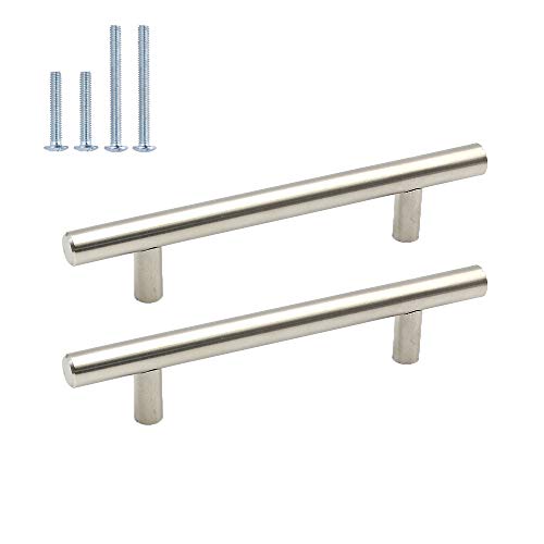 Goldenwarm Poignée de placard et tiroir de cuisine Forme barre en T Longueur totale 192 mm Longueur au centre 128 mm