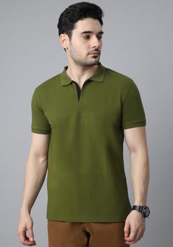 Image of Wear Your Opinion Solid Cotton Rich Polo T Shirt | Collar Tshirts | Half Sleeves | Plain-Regular Fit (Available in Plus Size)