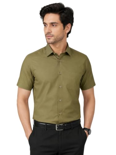 Image of Appel Touch Men's Cotton Blend Formal Shirt Half Sleeves