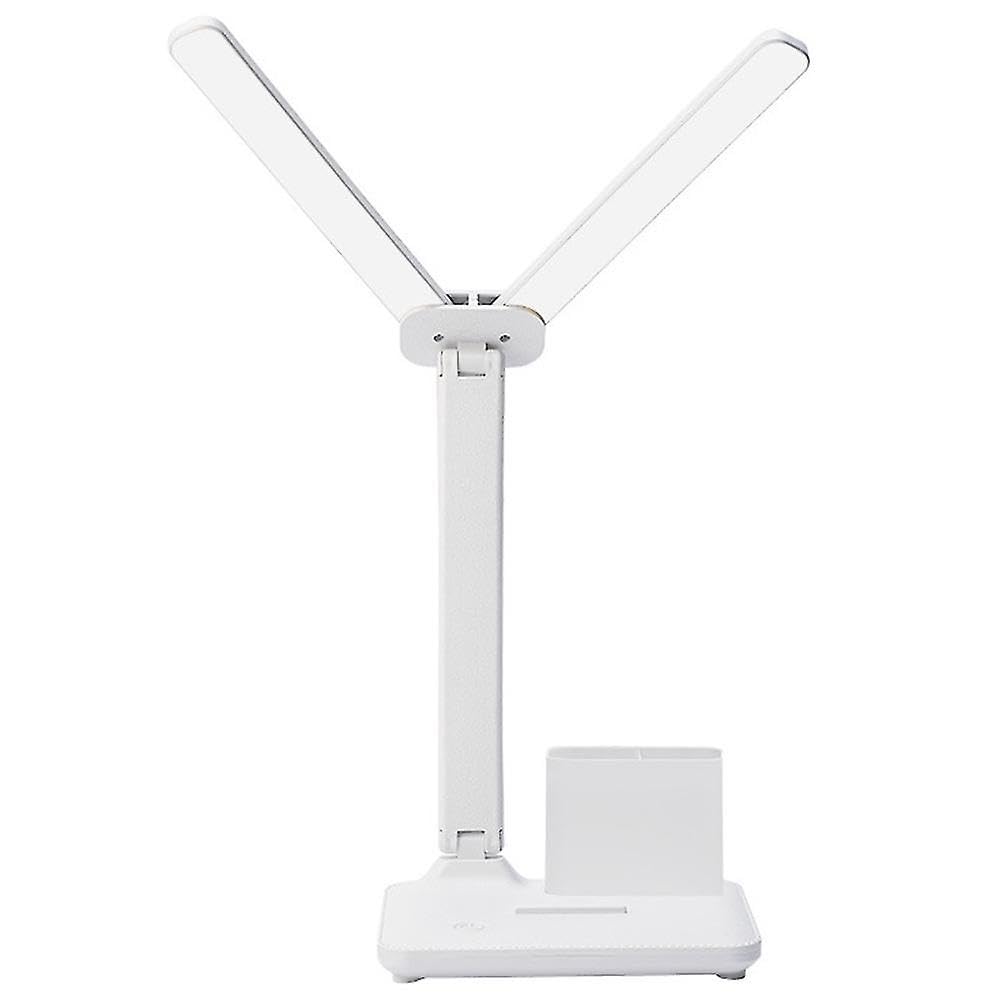 3 Color Modes LED Desk Lamp, LED Table Lamp, Study lamp with Pen Stand for Study Room, Reading Room - Rechargeable, Touch Switch, Warm Light, ABS Plastic- Night Reading lamp Rotating Lamp-image-29