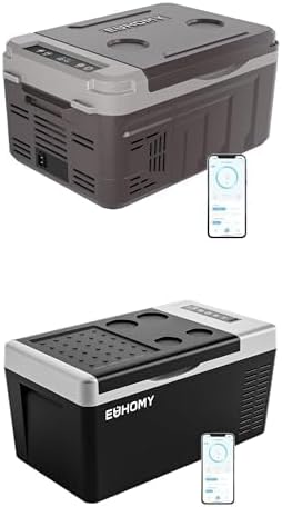 EUHOMY 12 Volt 11 Quart and 19 Quart Electric Coolers with APP Control, Car Fridges for Camping, Travel
