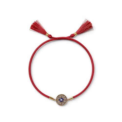 Image of PALMONAS Demifine 18K Gold Plated Evil Eye Rakhi for Brother - Waterproof & Anti-Tarnish Designer Rakhi for Men | Premium Raksha Bandhan Rakhee with Roli Chawal
