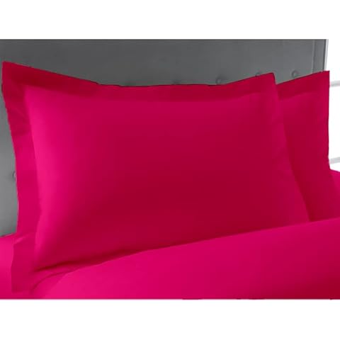 LinenHouse Primium Quality King Pillow Shams Set of 2 1000TC 100% Egyptian Cotton Pillow Shams King Size 20X36 Decorative with 2 Inch Flang Border (King 20 x 36 2pcs Pillow only, Hot Pink) Cover