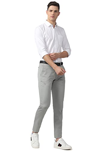 Image of Van Heusen Men's Mid Rise Regular Fit Ankle-Length Twill Chinos