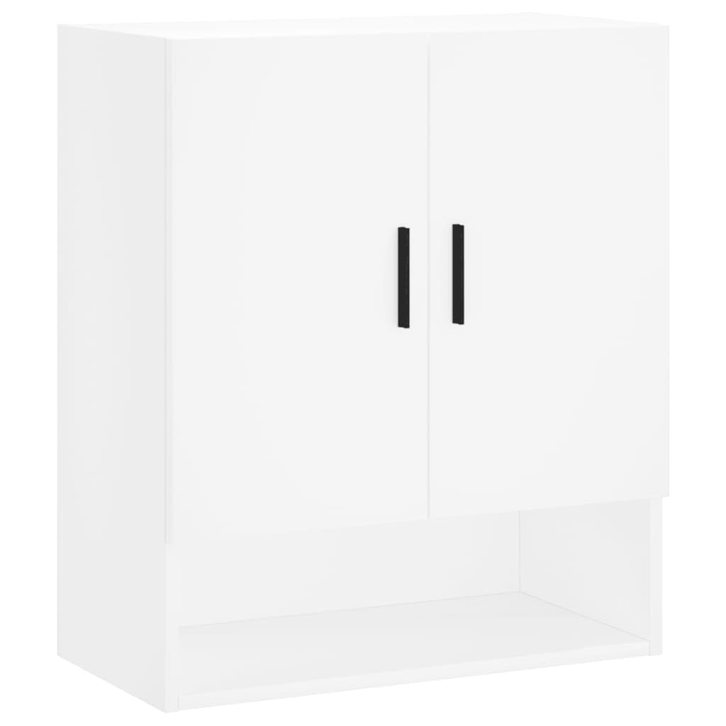 vidaXL Armario de Pared Madera de ingeniería Blanco 60x31x70 cm, Armario, Vitrina, Armario de almacenaje con Puerta, Armario de almacenaje