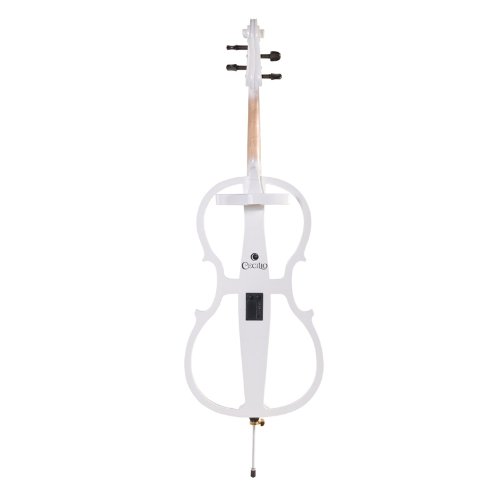 Cecilio 4/4 CECO-1WH Pearl White Electric Cello with Ebony Fittings in Style 1 (Full Size) - Thumbnail 4