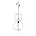 Cecilio 4/4 CECO-1WH Pearl White Electric Cello with Ebony Fittings in Style 1 (Full Size)