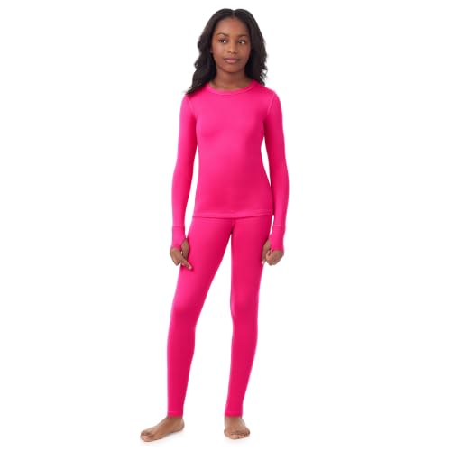 Image of Cuddl Duds Heavyweight 2 Piece Sets Base Layer Thermal Underwear for Girls