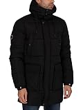 Superdry Mens Expedition Padded Parka, Black, Large