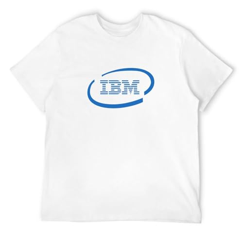LUJIEBAO IBM International Business Machines - Camiseta unisex de manga corta con cuello redondo, color blanco, blanco, XL