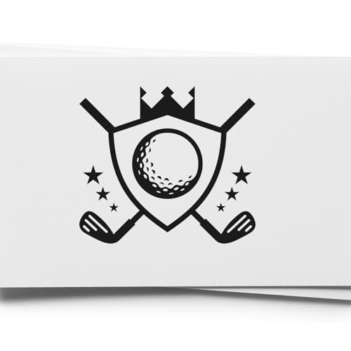 Crest Rubber Stamp With Crowned Shield Design, Handmade Custom Ink Included, Standard 1-5/8' Square, Personalized Gift For Golfers, Stationery, Invitations, Scorecards, Club Logo, Durable And ...