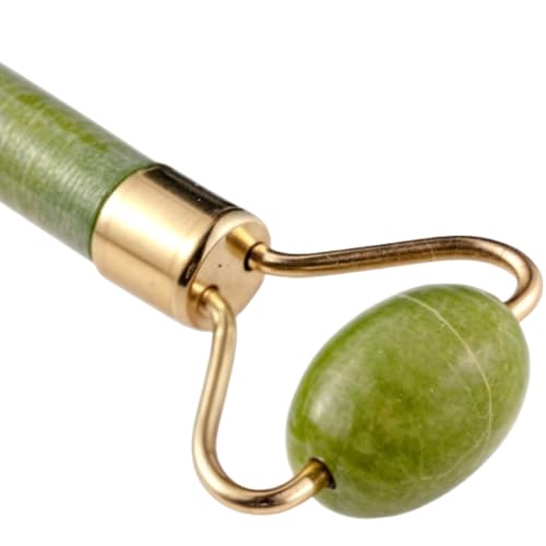 Massageador 2 Em 1 Placa Gua Sha Rolo De Jade Natural Estimulador facial Anti Estresse Anti Rugas Re