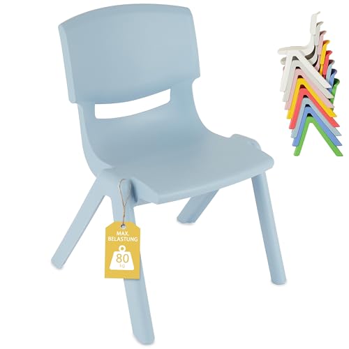Bieco Kinderstuhl ab 1 jahr bis 80 kg belastbar stapelbar | drinnen...