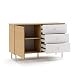Mc Haus UMMA - Aparador Comedor de Madera Blanco, Mueble Cómoda de...