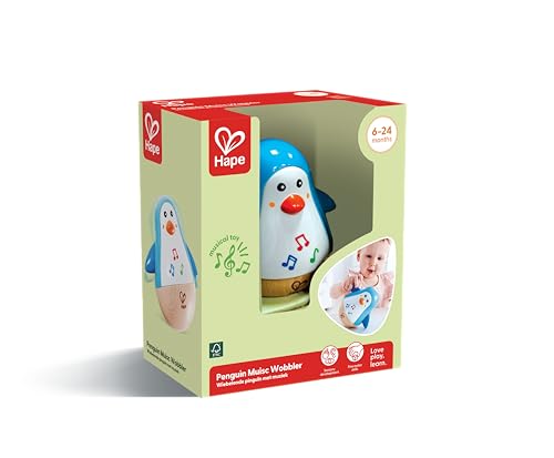 Hape Penguin Wobbler| Colorful Wobbling Penguin, Roly Poly Toy for Kids 6 Months+ - image 8