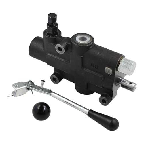 LS-3000-1 Log Splitter Valve, 4 Ways 3 Positions Directional Control Valve, for Hydraulic Log Splitters with Auto Return Detent Lever Handle, 25GPM 2750PSI, 1/2