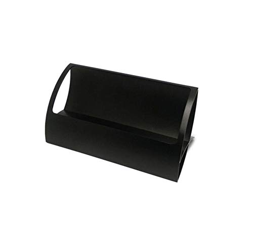 LZK Escritorio caja de tarjeta de negocio Ideas titular tarjetero de escritorio tarjeta de visita metal de la personalidad (Color : Negro)