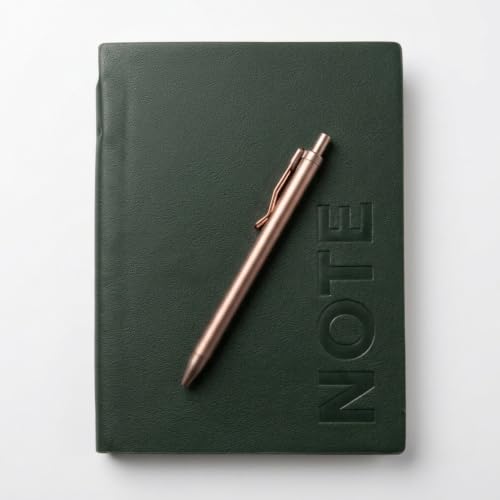 Image of A5 Premium Leatherette Diary Notebook with Metal Pen, Ruled Journal for Office Meetings, Daily Planner, Business Notebook, Writing Journal, Work Organizer, Executive Notebook for Men & Women