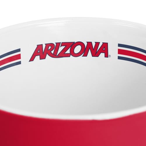 Image of Logo Brands NCAA Arizona Wildcats 15 oz Stripe Coffee Mug - Vintage Team Logo, Inside Print & Stripes, Microwave & Dishwasher Safe- Great Gift For Fans & Alumni