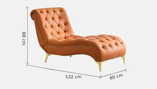 Image of Lazy Couch and Reclining Sofa /Recliner Chaise Longue /Fabric recliners /for Bedroom /Living Room /Office Reception Recliner Lounge Sofa and Armchair (Brown Letherette)