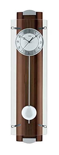 AMS F5259/1 Funk Pendeluhr, Holz, Mehrfarbig, 80 x 36 x 27 cm