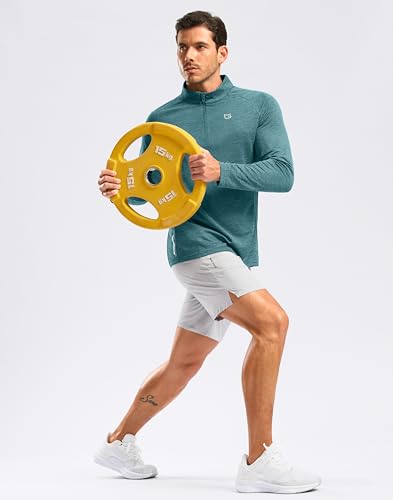 Image of G Gradual Men's Quarter Zip Pullover Running Athletic Shirts Long Sleeve