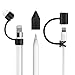 Produktbild Fintie [3 Stück Pencil Kappe/Pencil Spitze Kappe/Kabel Adapterhalter für Apple Pencil 1. Generation, iPad 7. Gen, iPad 9.7, iPad Air 3. Gen 2019/iPad Pro 10.5, iPad Mini 5 Pencil, Schwarz