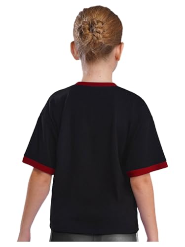 TiaoBug Kids Girls Quickdry Athletic Tshirt Short Sleeve Number Printed Sports Workout Running Shirts2