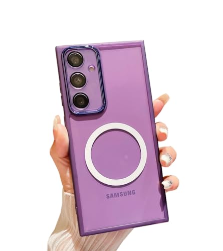 Coque Samsung Galaxy A13 5G Magsafe transparente fine violette