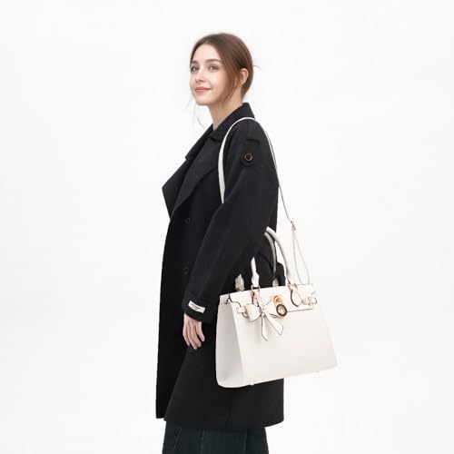 Image of Qiyuer Cute Purses Wallet Set For Women Handbags Satchel Tote Shoulder Bag | Affordable Luxury, Ideal Gift, Large Clutch Wallet, 2PCS, Sturdy Structured, Stylish, PU, Practical & Roomy for Daily & Work