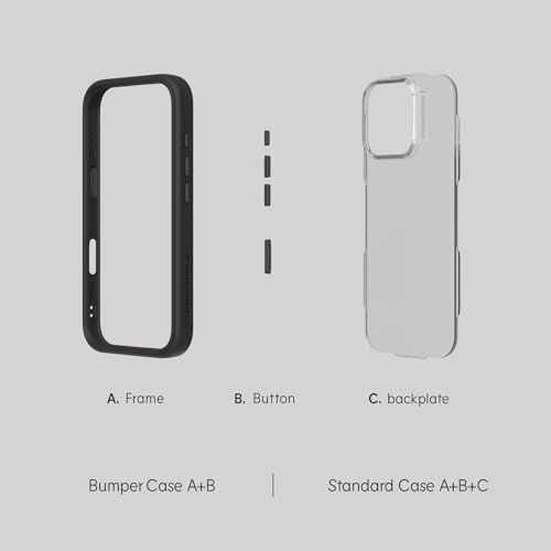 RhinoShield Modular Case Compatible with [iPhone 16] | Mod NX - Customizable Shock Absorbent Heavy Duty Protective Cover 3.5M / 11ft Drop Protection - Platinum Gray by RhinoShield - Image 6