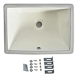 Under Mount Vessel Sink, Future Height 16' x 11', 16 inch by 11 inch, Under Counter Bathroom Sink, Vanity Sink Top, Color Biscuit