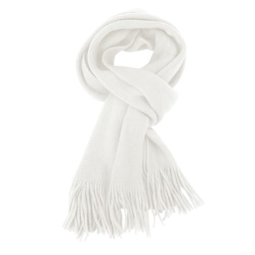 TopTie Winterschal Damen Weiß Kaschmir Gefühl Warmer Schal Herren für Herbst Winter